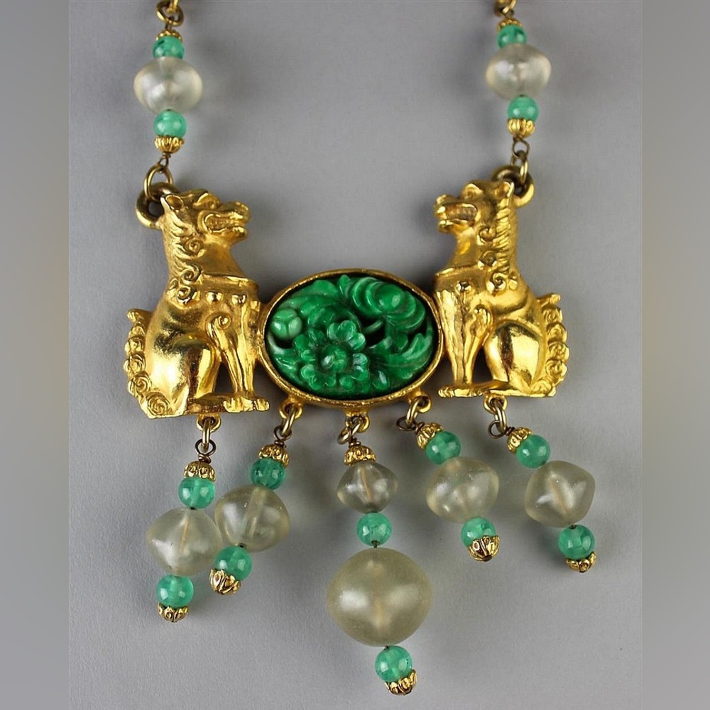 Codoro Rare Vintage Foo Dogs Necklace - Picture 3 of 5